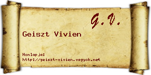 Geiszt Vivien névjegykártya